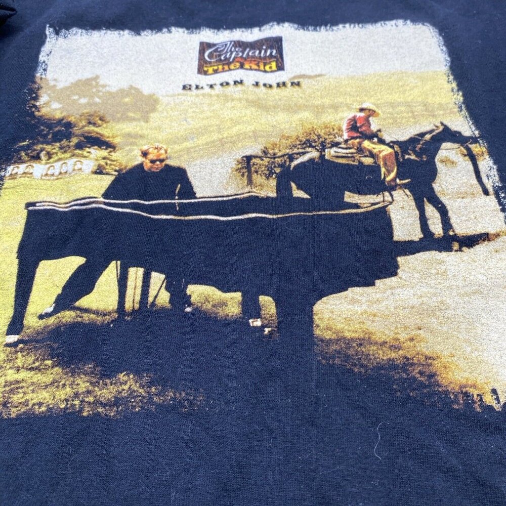 Elton John The Captain & The Kid 2006 Tour Men’s Double Sided T-Shirt Size XL